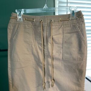 Talbots Tan Midi Skirt Elegant Style